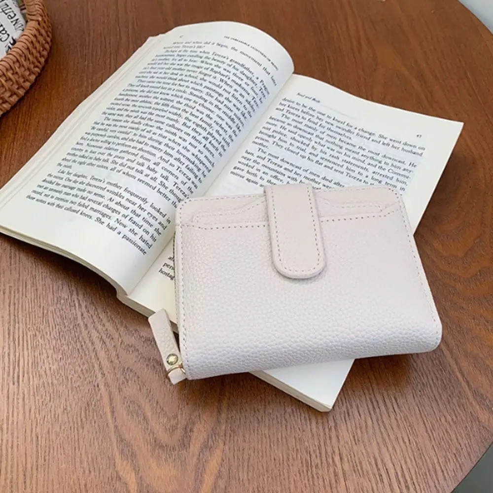 PU Leather Women's Wallet Solid Color Multiple Card Slots Mini Short Wallet Zipper Zipper Closure Coin Purse For Ladies