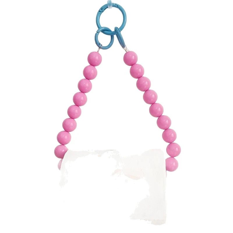 Pearl Hanging Dopamine Beaded Tissue Holder Toilet Phone Chain Home Storage Organizer Bathroom Decoration Accessories