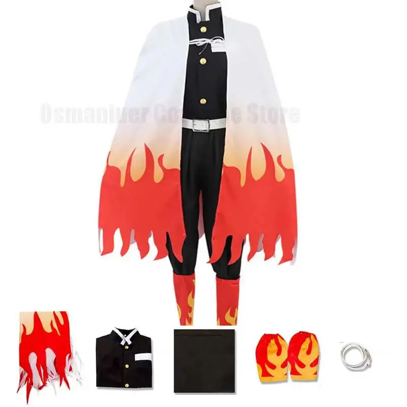 A Loving Family Adult Children Rengoku Kyoujurou Cosplay Kids Men Women Kimetsu no Yaiba Halloween Costume 2025 New