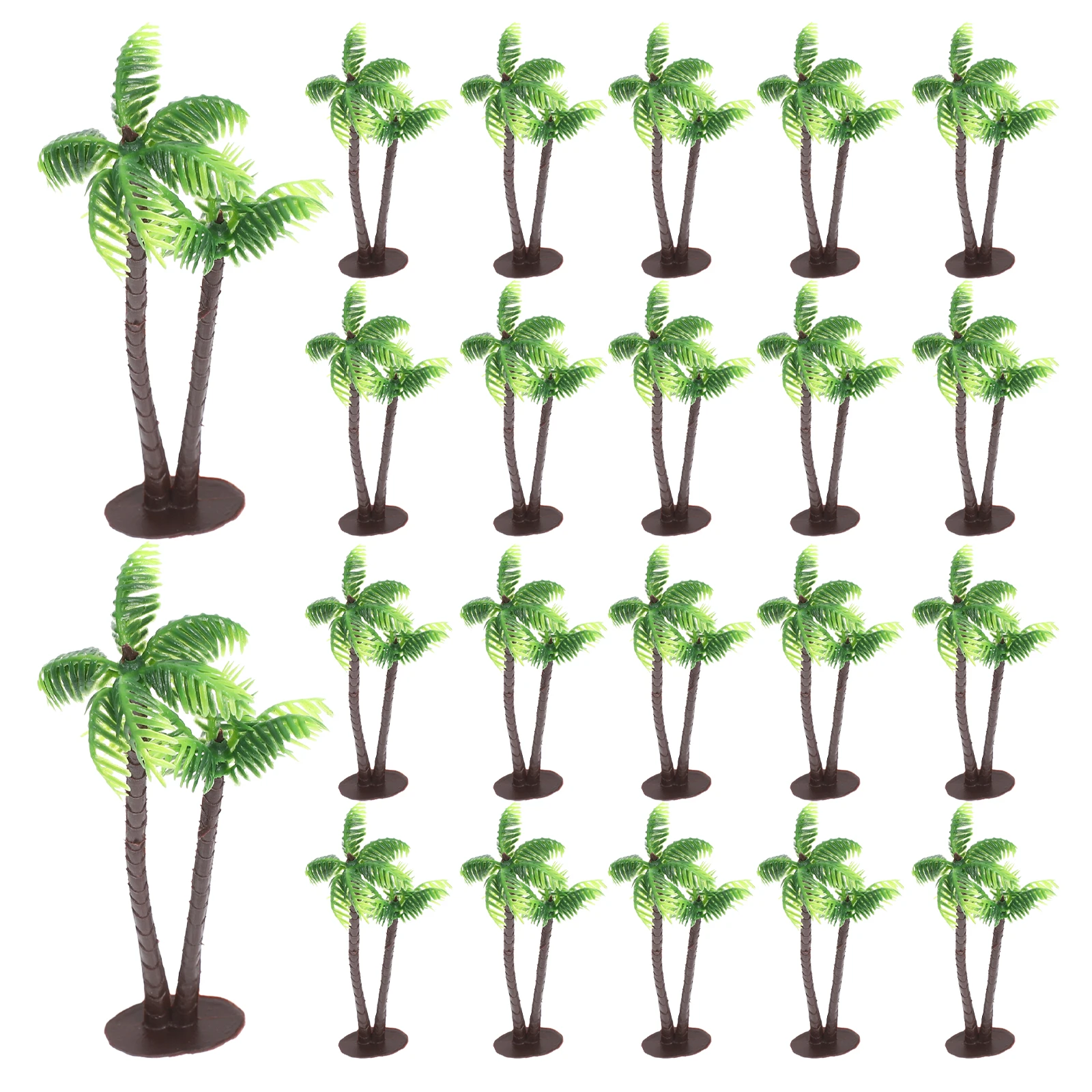 

36 Pcs Coconut Tree Decor Plastic Mini L Model Scenery Props Realistic Shape Fine Workmanship Waterproof