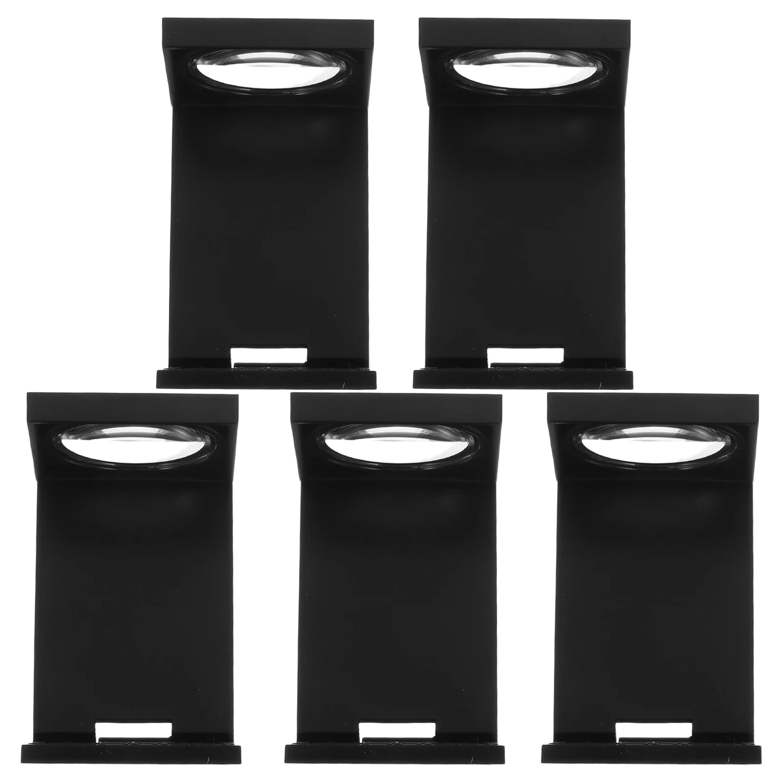 

5pcs Foldable Magnifying Glass 8X 27Mm Pocket Handheld Plastic Magnifier Lightweight Inspection Tool For Fabric Seniors Reading