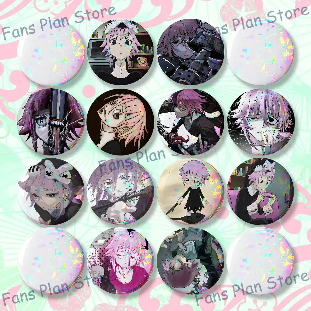 C-Crona S-Soul Anime E-Eater Enamel Pin Funny Cartoon Characters Badge Fashion Jewelry Accessories Round Snap-in Brooch Backpack