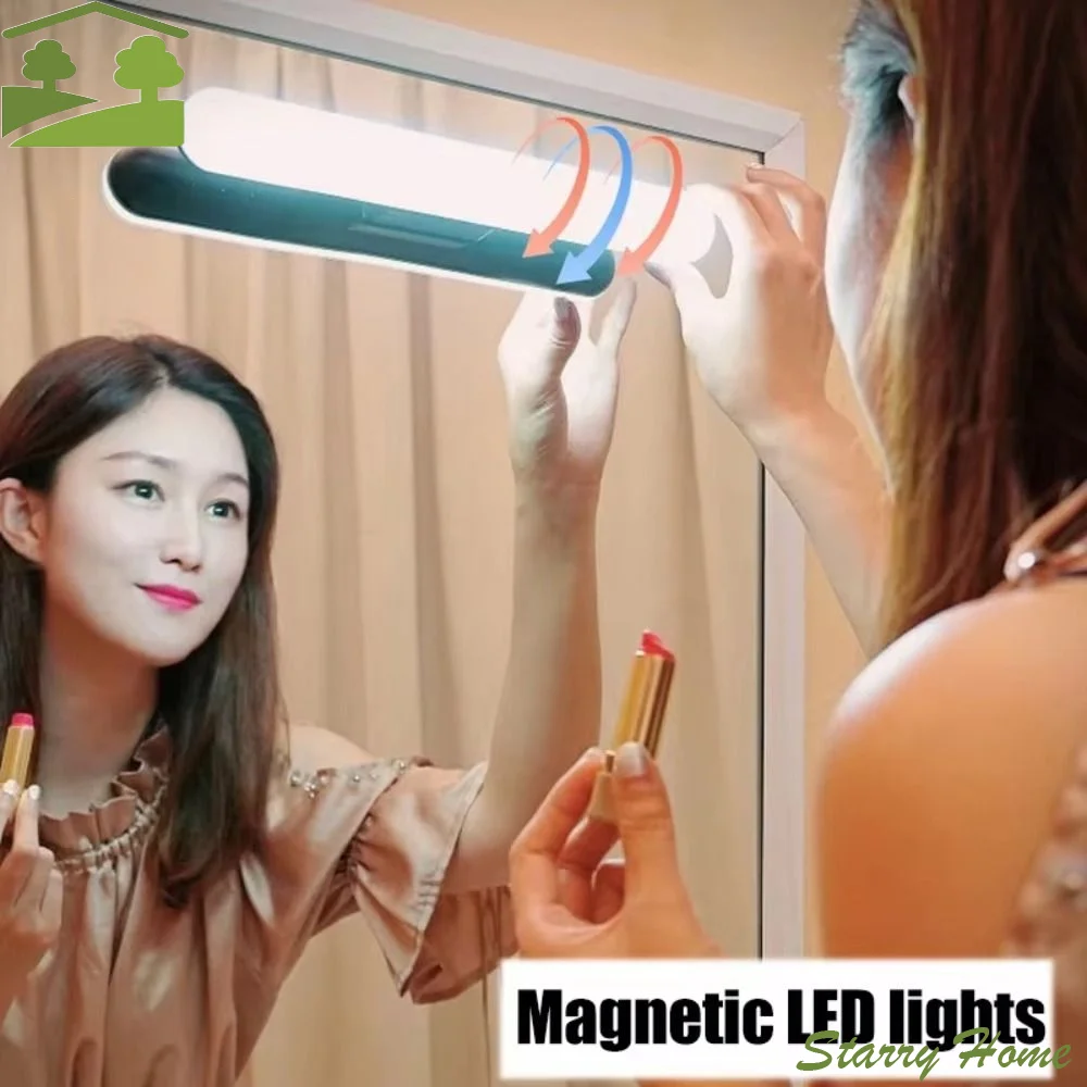 

Touch Switch LED Makeup Lamp Wireless Magnetic Mirror Front Lamp LED Light Wall-Mounted Modern Beauty Lamp Makeup Application