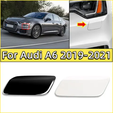 Audi A6 2019 2020 2021 앞 범퍼 헤드라이트 와셔 노즐 커버 4K 0955275   4K 0955276   스프레이 노즐 트림 쉘 캡