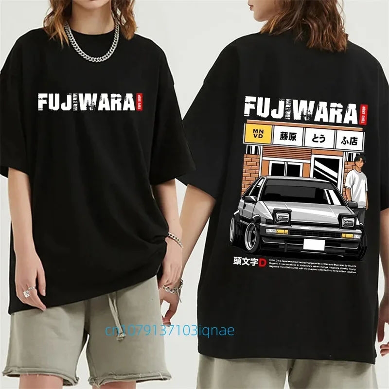 

Футболка с рисунком аниме Initial D Drift AE86, футболка Takumi Fujiwara R34 Skyline GTR JDM, винтажная повседневная женская футболка