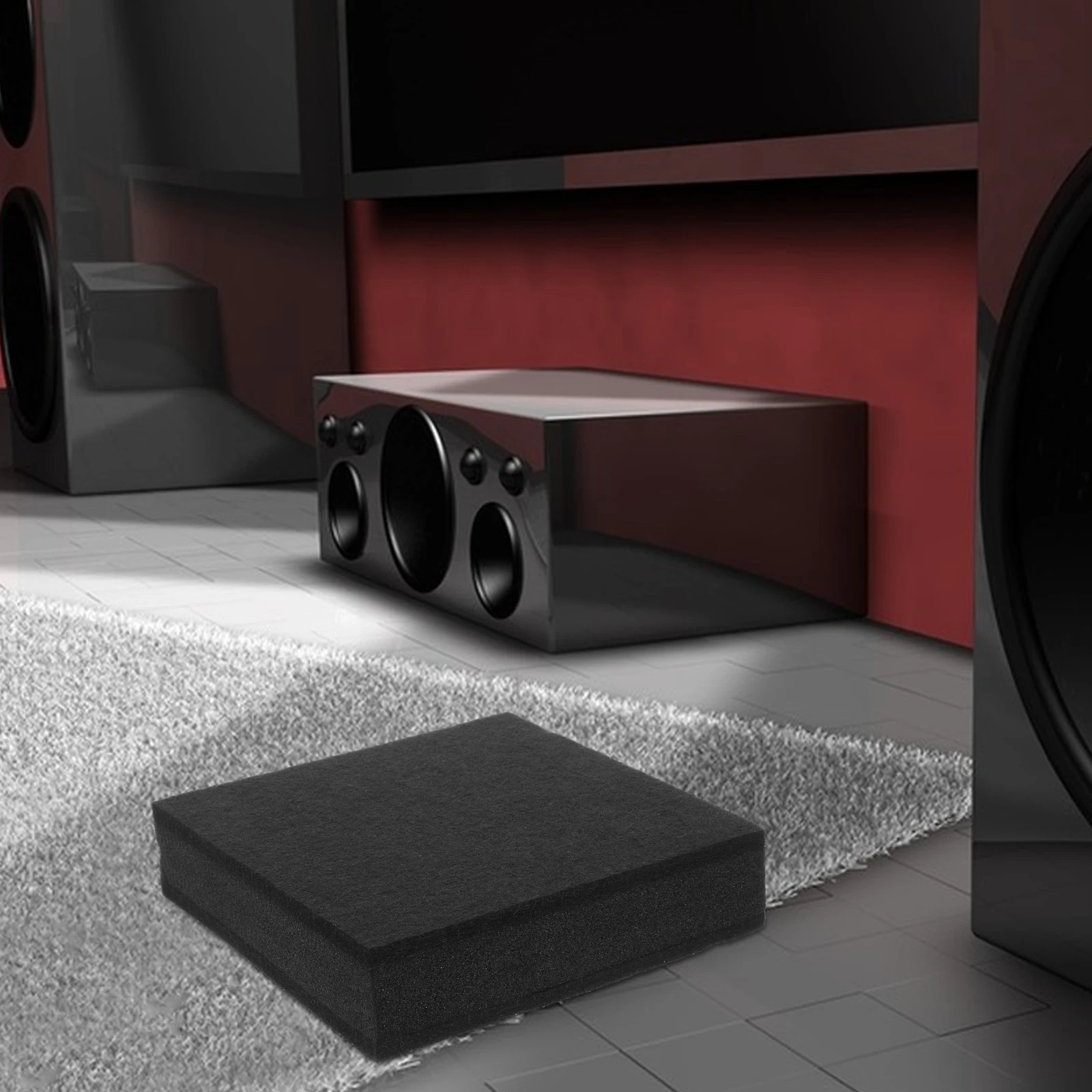 

Multi-function Sound Insulation Pad Subwoofer Speaker Isolation Studio Monitor Pads Noise Reduction Floor Protection Durable