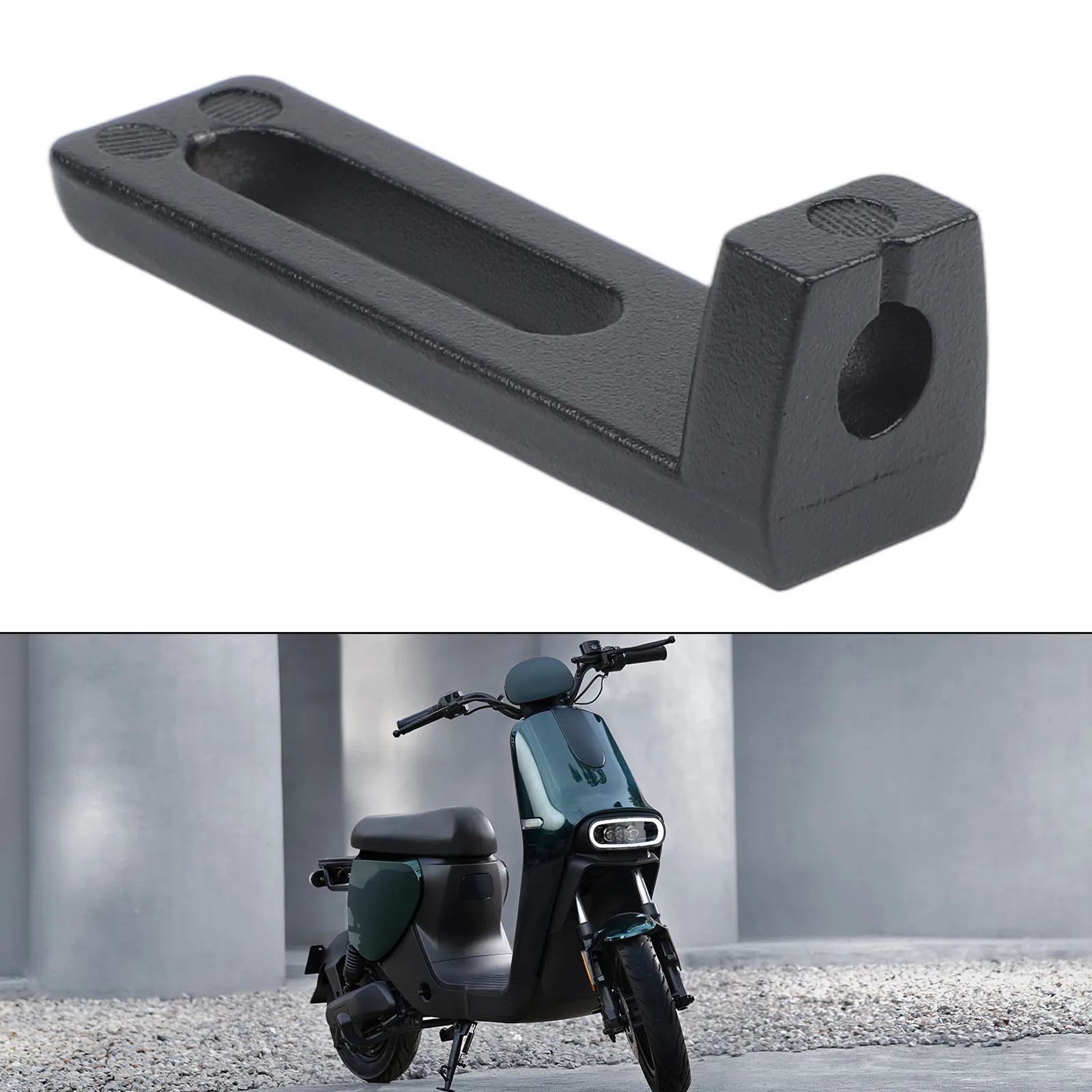Motorcycle Auxiliary Light Bracket Black with Slidable Adjustment Heavy Duty Alloy Fits Handlebar and Front Fork Tube