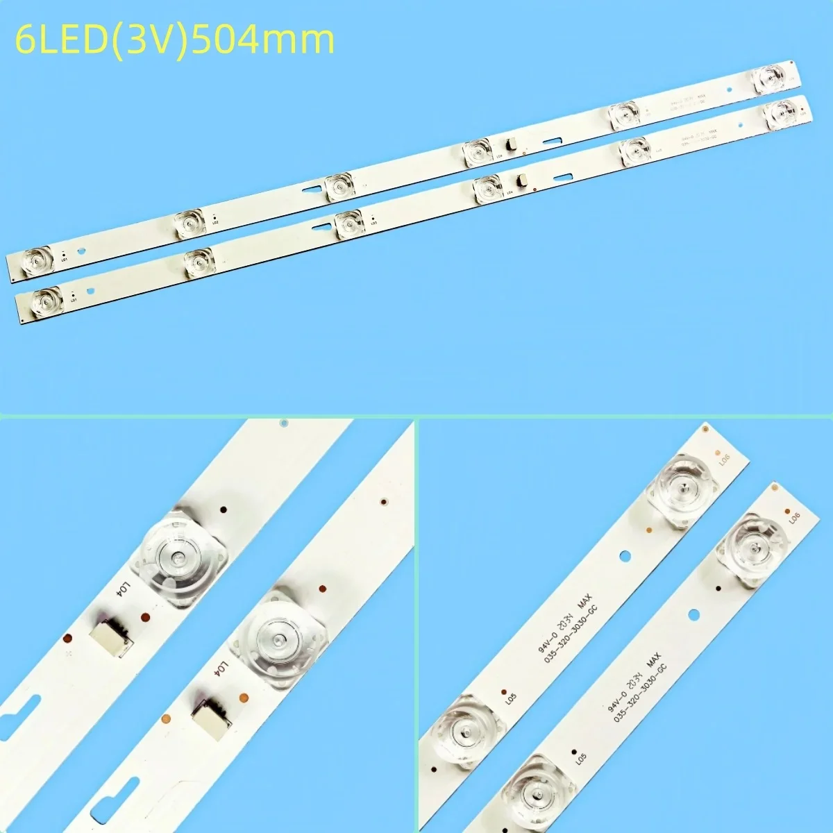 2pcs/set LED backlight strip 6LED for  K-led32HDSPT2 JVC LT-32T600R 4C-LB320T-JF8 JL.D32061330-004GS-