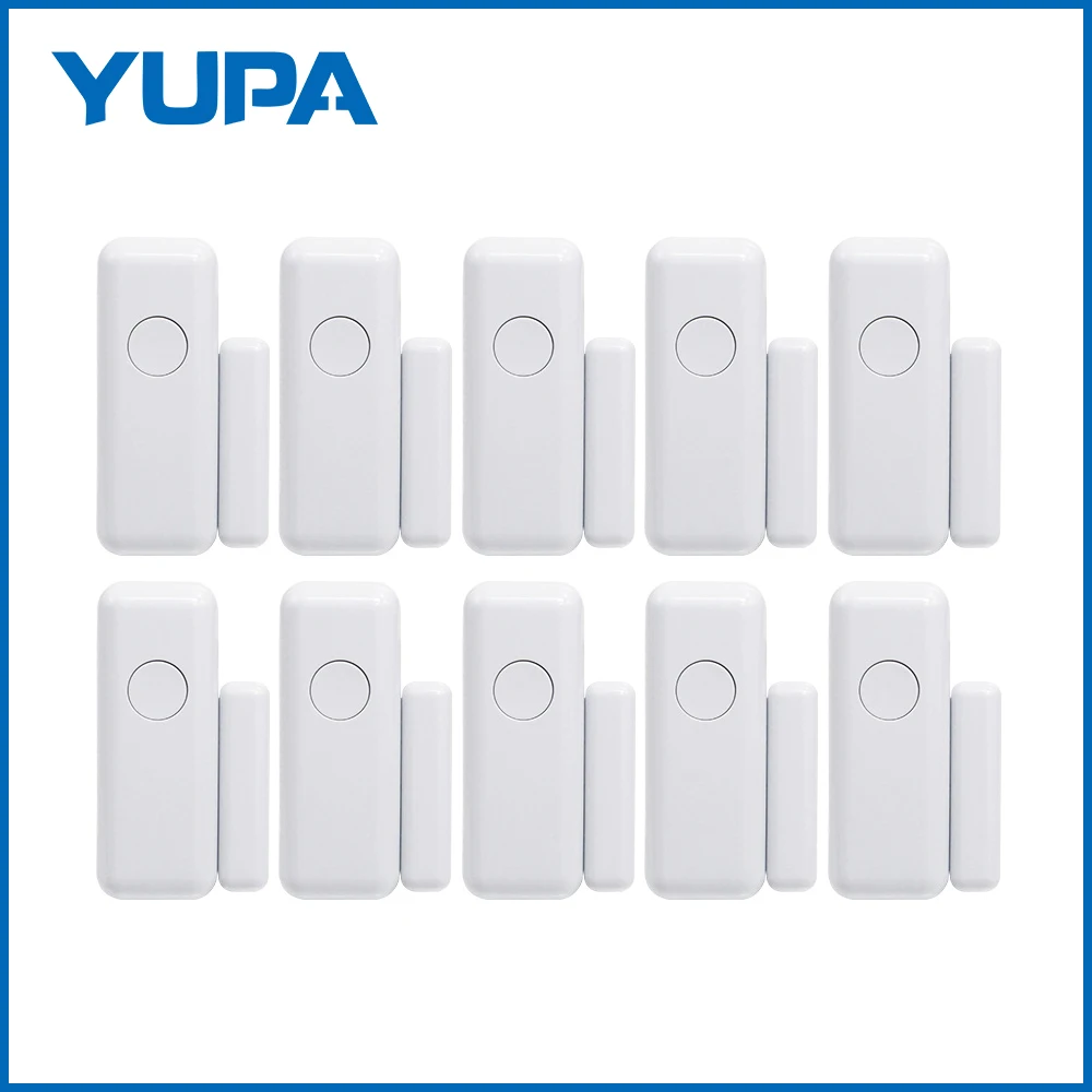 YUPA-Sensor de alarma magnético inalámbrico para ventana y puerta, Detector de puerta para sistema de seguridad inteligente para el hogar,