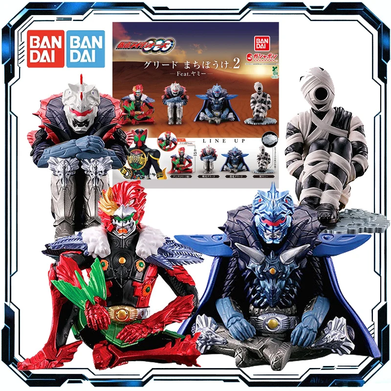 

Bandai Original Gashapon Kamen Rider Anime Figure Ankh Mezool Eiji Greeed Action Figure Toys for Boys Girls Kids Gift