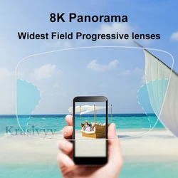 8K Panorama Widest Field Progressive Lens Thin Interior Digital Free Form Multifocal Lenses Eyes Optical Prescription Eyeglasses