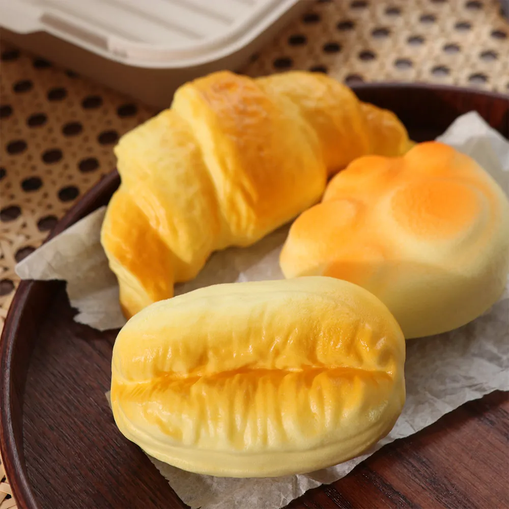 Birthday Gift Slow Rising Croissant Squishy Sticky Hand Relax Sensory Fidget Ball Thick Pinch Slow Rebound For Students