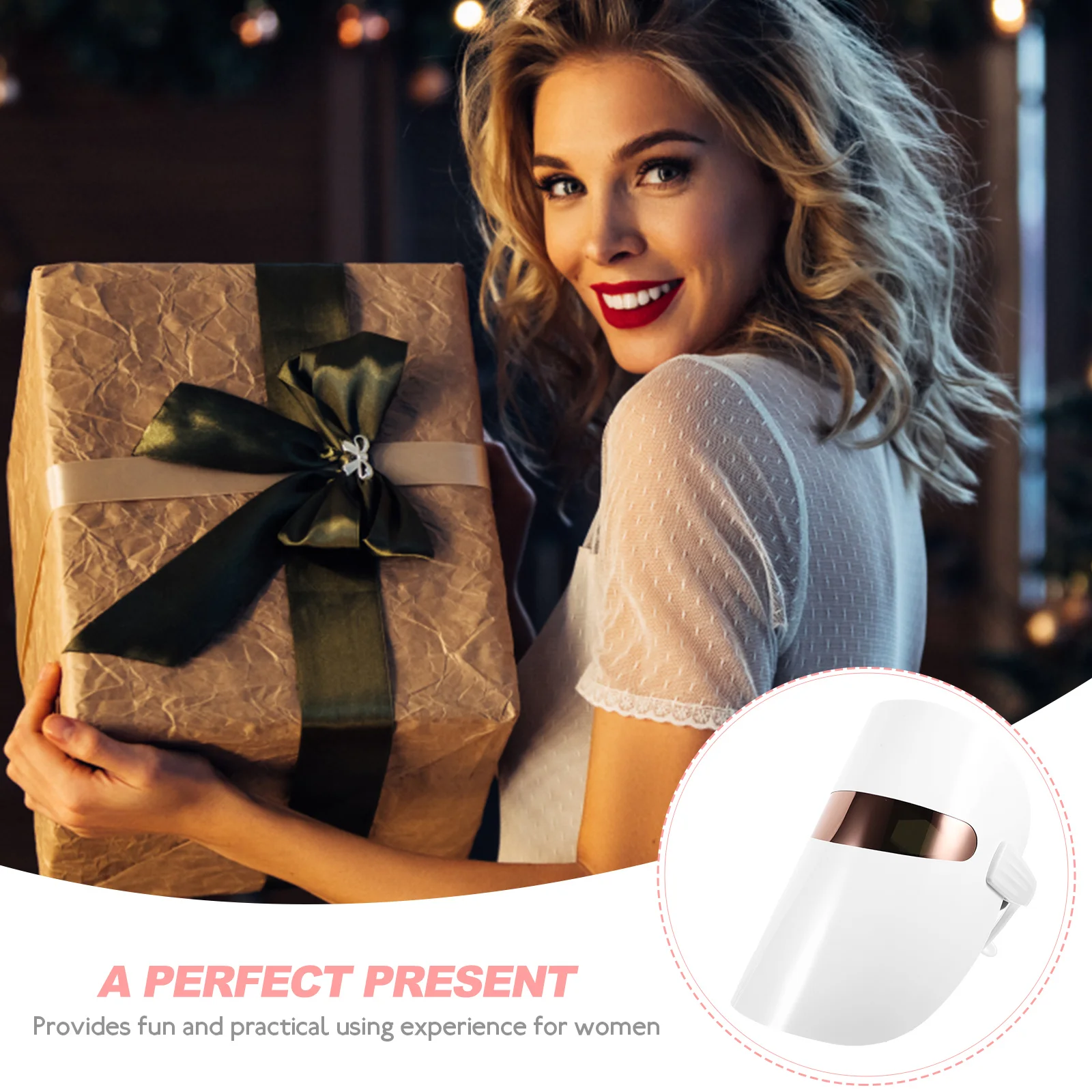 ビューティーケアツールアンチエイジングフェイスLEDマスクビジュアルLEDマスクマスク若返りしわを軽減