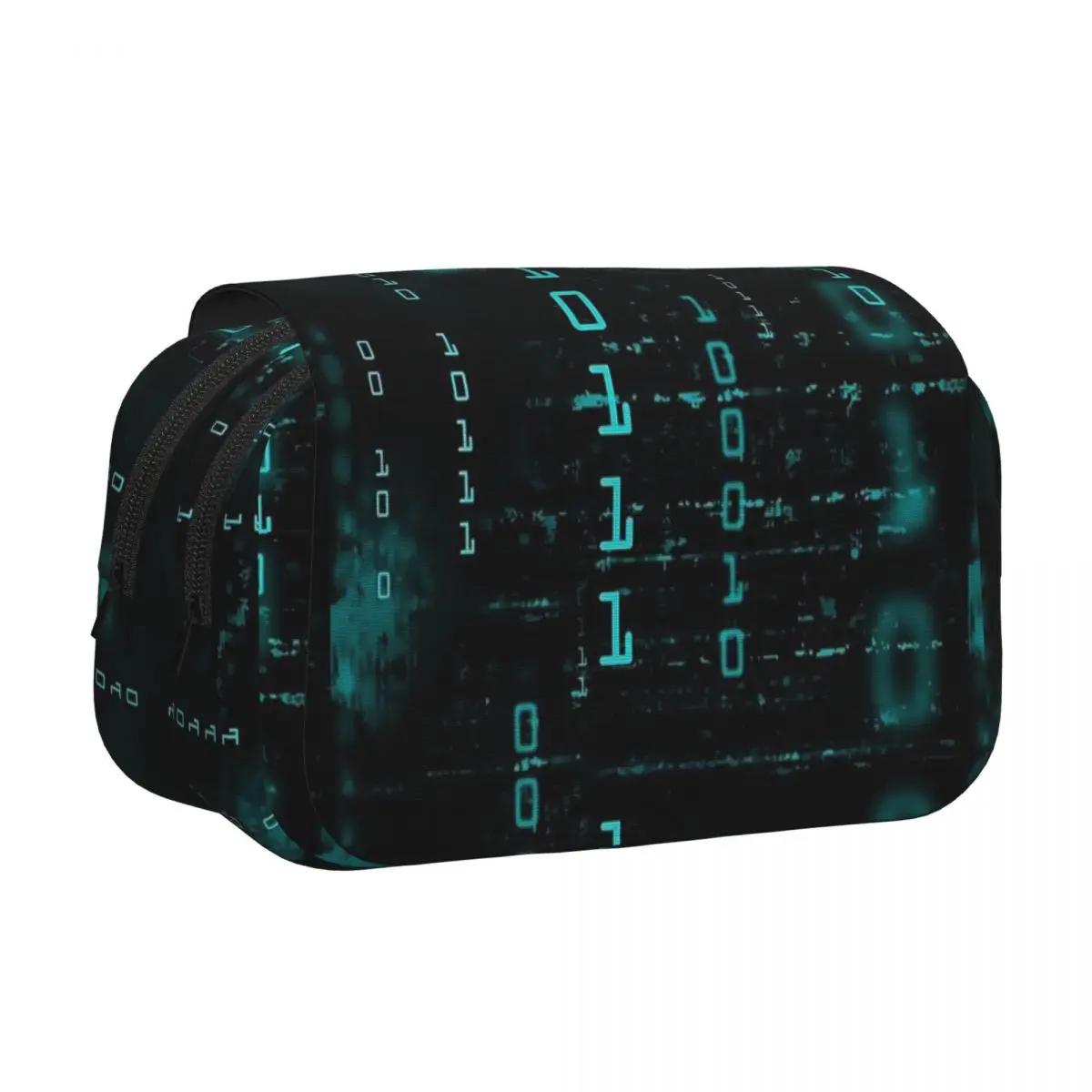 Hacker Code Binary Code Geek Science Computer Pencil Case Pencil Pouch Hard Shell Leather Big Capacity Pen Box Pencil Bag