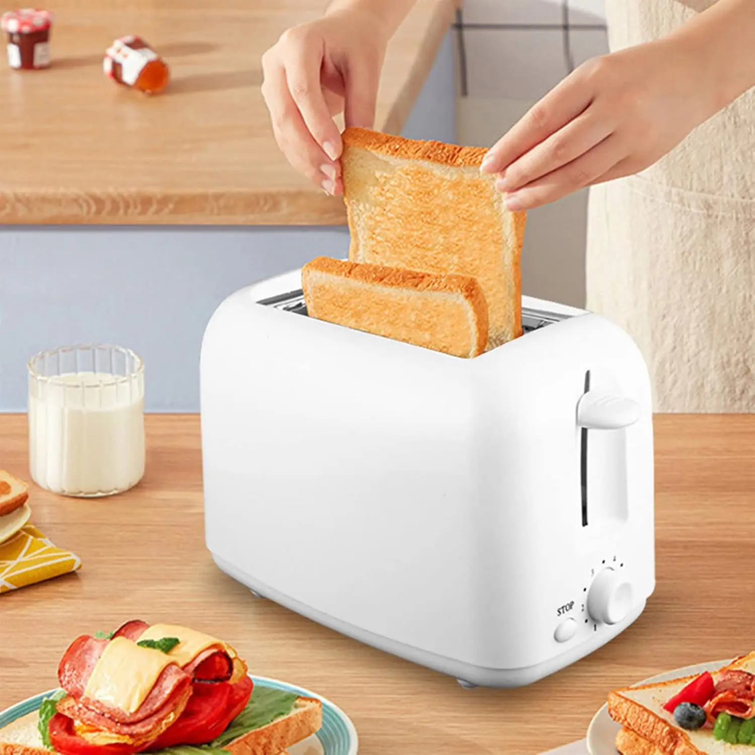 

2024 New Fashion Home Kitchen Stainless Steel Automatic Smart Toaster Bread Breakfast Sandwich Maker Machine