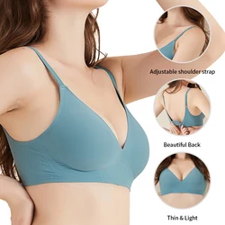 Wireless Seamless Bra for Women Padded Sleepwear Comfortable One Piece Sport Bra No Wire Underwear Removable Padded Bralette