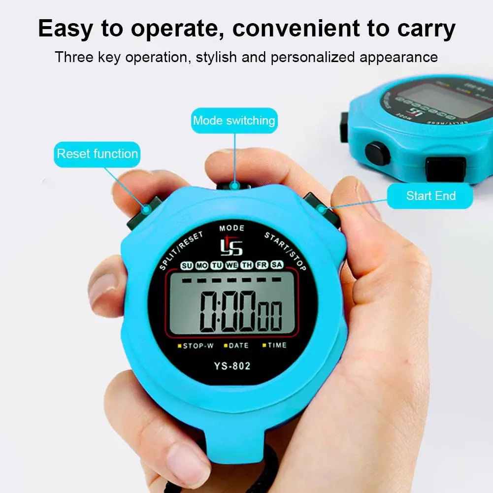 1pc Stop Watch Electronic Stopwatch Timer For Athletic Competitions And Professional Training Sports Alarm Clock Running Timer