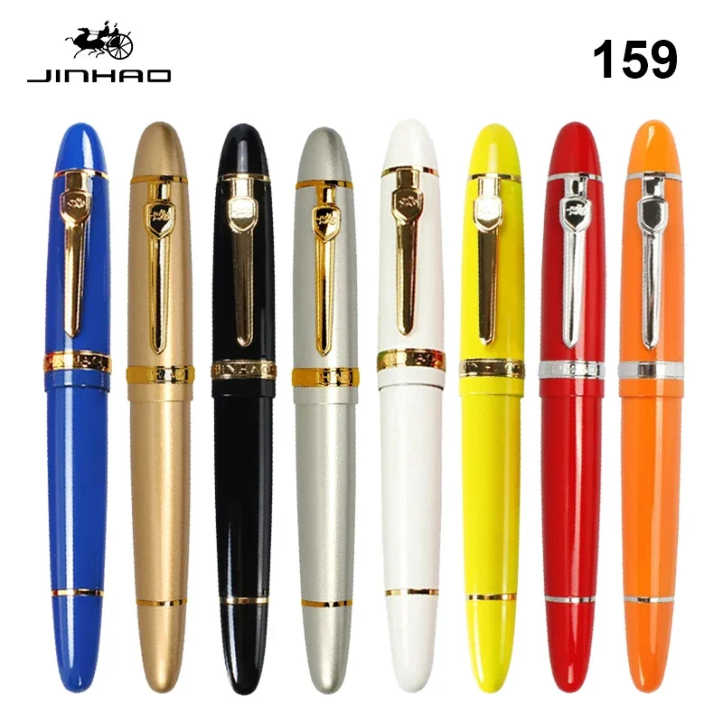 Jinhao 159 dolma kalem Yüksek Kaliteli Metal Lüks Zarif Yönetici Kalem Mürekkep Kalem Ofis Okul Faydalı Yazma Malzemeleri Kırtasiye