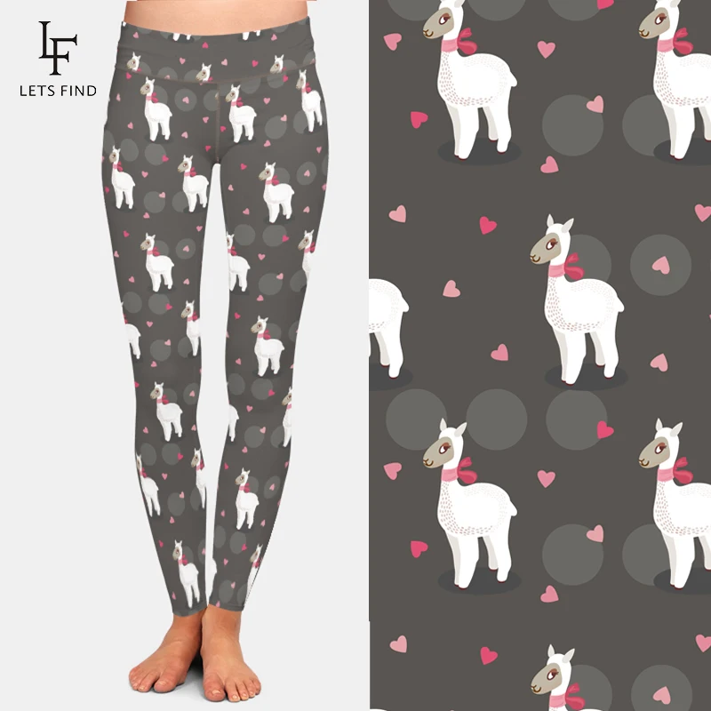 LETSFIND – Leggings de Fitness taille haute pour femmes, pantalon Slim, élastique, Push-Up, imprimé mouton, dessin animé 3D, nouvelle collection