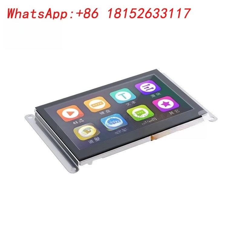 وحدة شاشات مقاومة/سعوية مقاس 4.3 بوصة من سلسلة T1 (IP) منفذ تسلسلي شاشة LCD ذكية شاشة لمس HMI مم