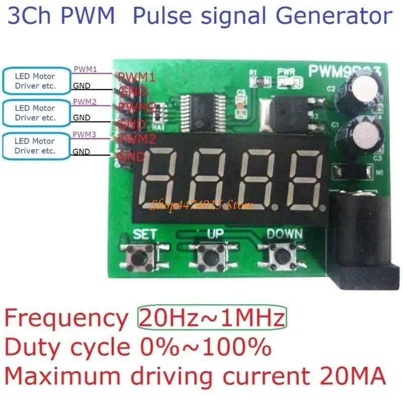 K1AA 3CHANNEL PWM Módulos forma onda 20Hz-1MHz Geradores sinalização funções PWM