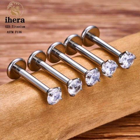 10 шт. титановых лабретов ihera G23 для пирсинга 16G — фото товара
