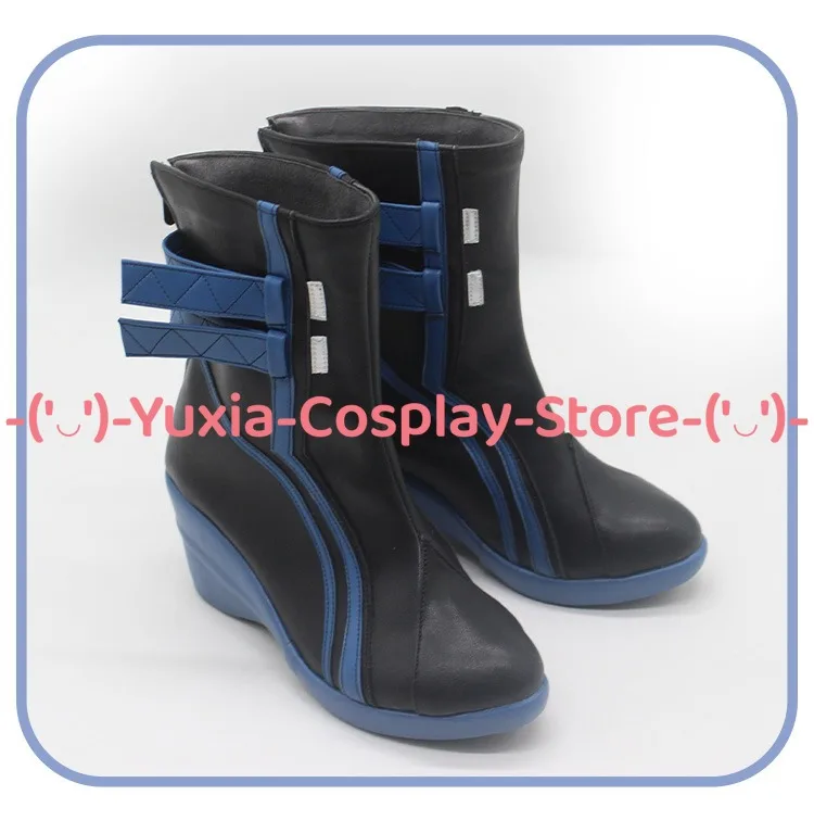 유샤이아코스프레! 루나 스노우 코스프레 신발 애니메이션 게임 캐릭터 소품 PU 가죽 부츠 할로윈 카니발 파티 의상
