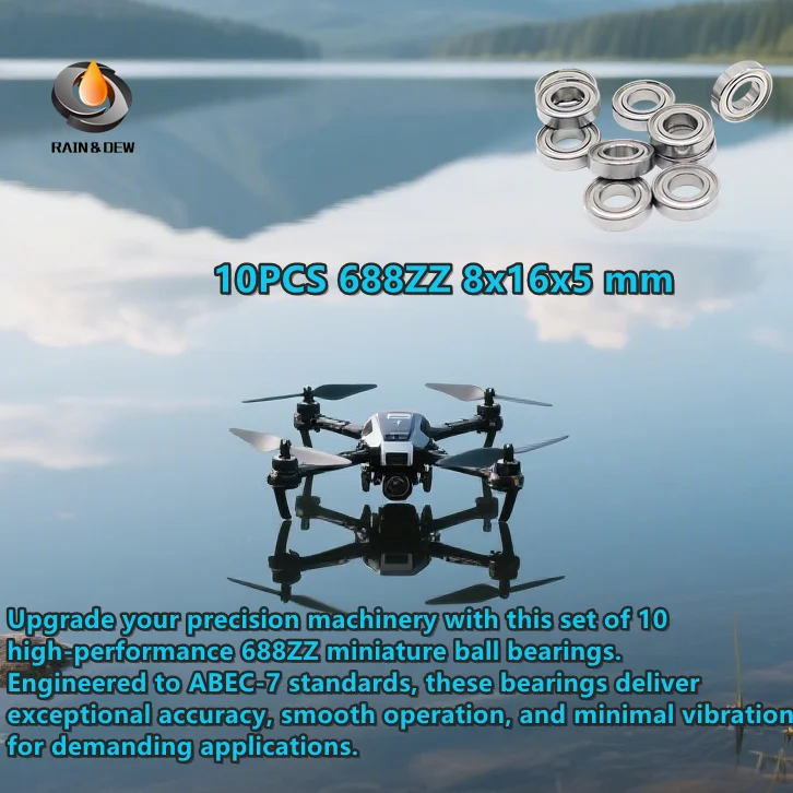 

10 шт. 688ZZ подшипник ABEC-7 8x16x5 мм миниатюрные мини-шарикоподшипники 688Z качество 688ZZ