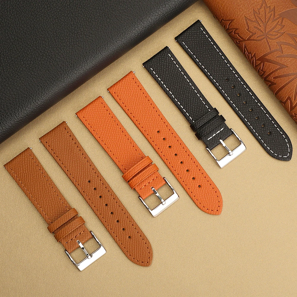 الجلود حزام ساعة اليد 18 مللي متر 19 مللي متر 20 مللي متر 22 مللي متر إبسوم الجلود حزام الساعات الإفراج السريع حزام (استيك) ساعة اليدوية النخيل نمط معصمه حزام