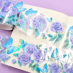 PET Tape Washi Masking Tapes Flowers Scenery Rose Journal Planner Japanese Decor Adhesive DIY Craft Stickers Diary Scrapbooking