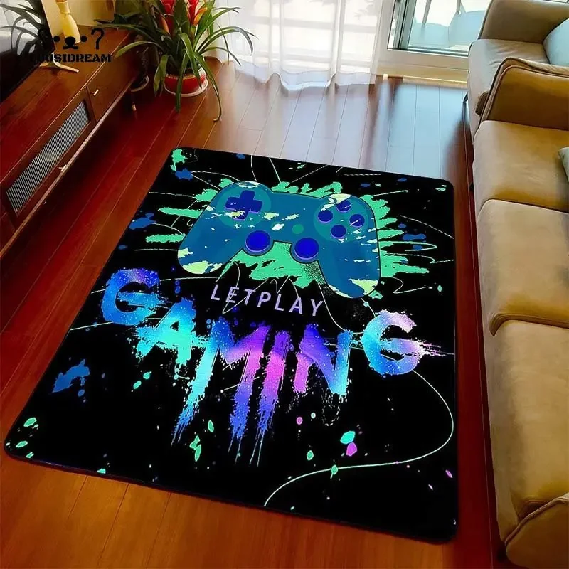 

Game Controller Area Carpet Gamer Gamepad Game Room Living Room Bedroom Floor Mat Cartoon 3D Pattern Rugs Christmas Gift