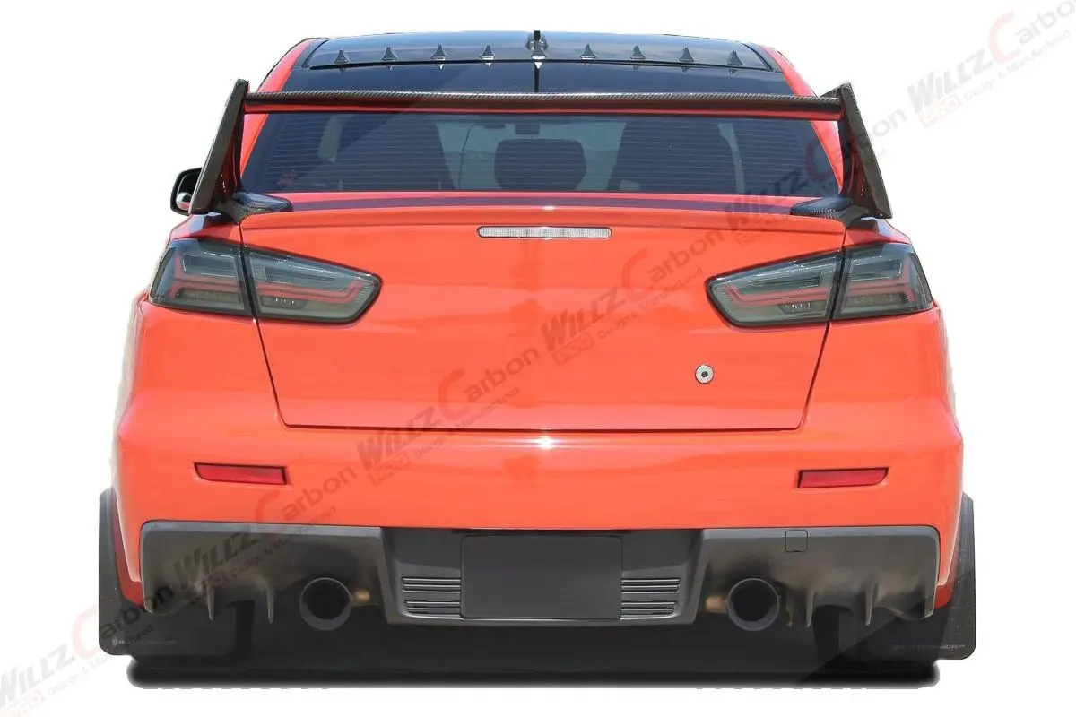 

2008-2017 for Mitsubishi EVO 10th Lancer EX True Carbon Fiber Trunk Rear Wing Air Deflector Spoilers Accessories