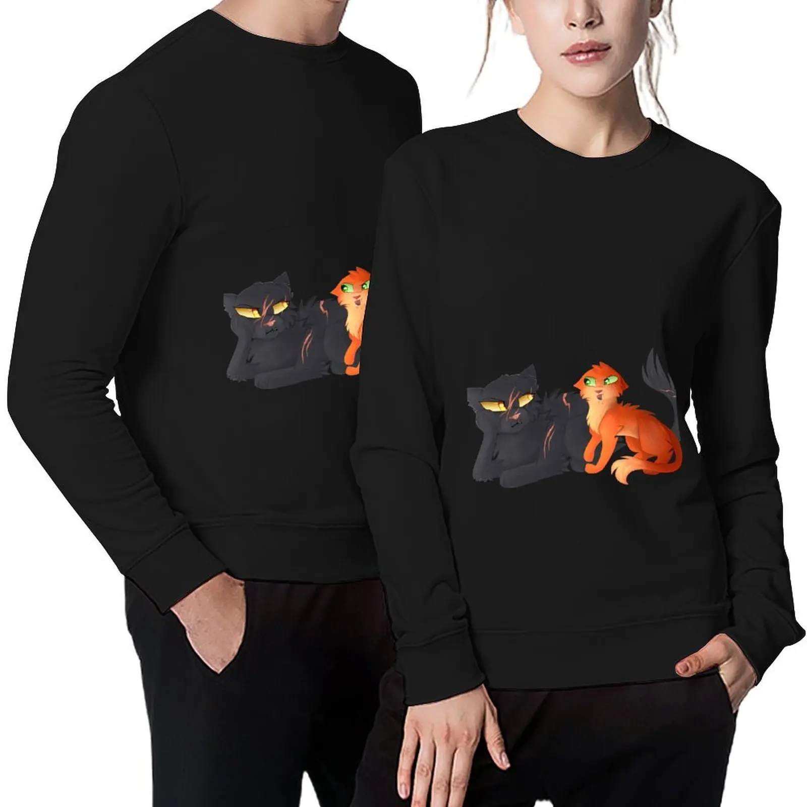 

Yellowfang and Firepaw Pullover autumn jacket men aesthetic clothing tracksuits men's sweat-shirt sweatshirts