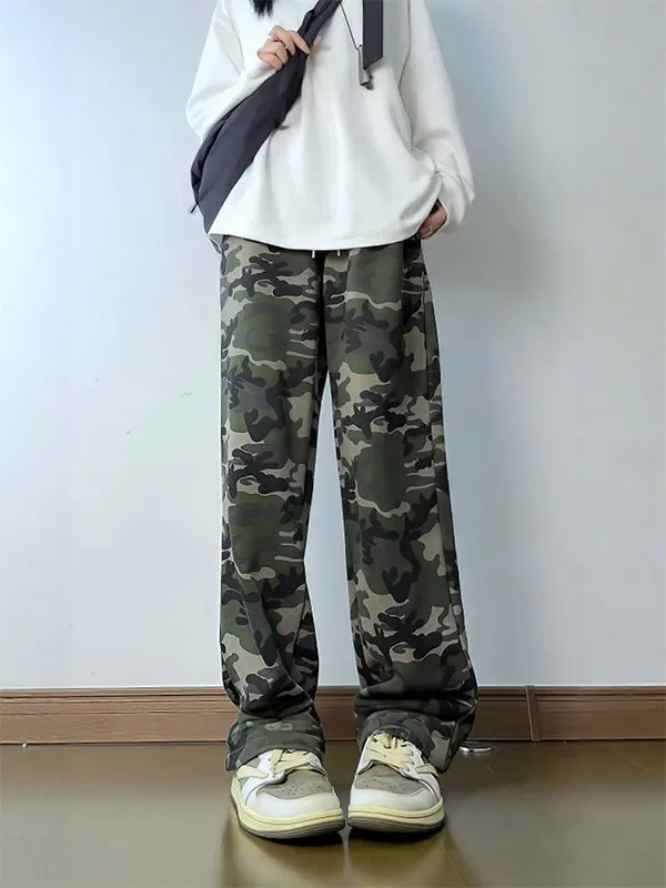 

Спортивные брюки Cleanfit Camouflage Straight Leg для мужчин и женщин, американские, в стиле High Street, утяжеленные, утягивающие, для занятий спортом