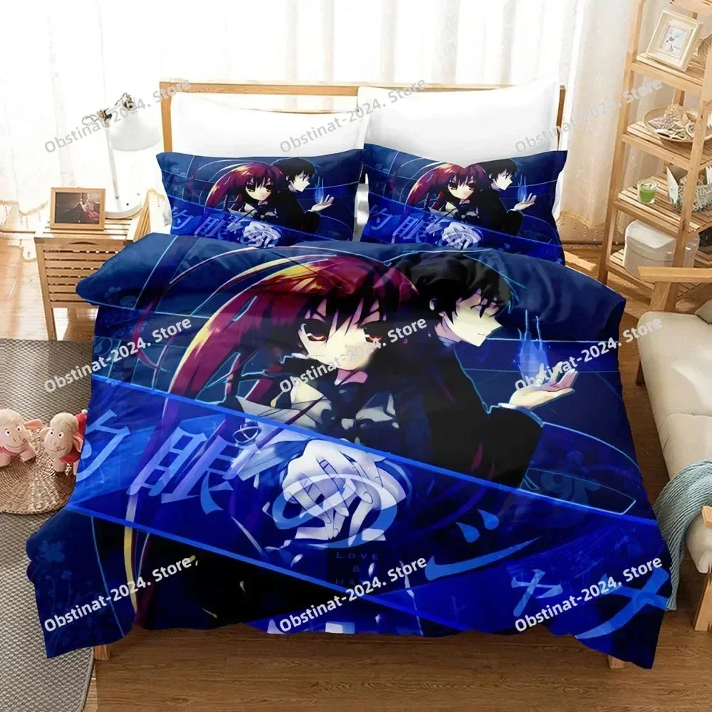 Kawaii Girl Cartoon Shakugan No Shana Bedding Set Printed Bed Set With Pillowcase Bed Duvet Cover Single Double Queen King Size