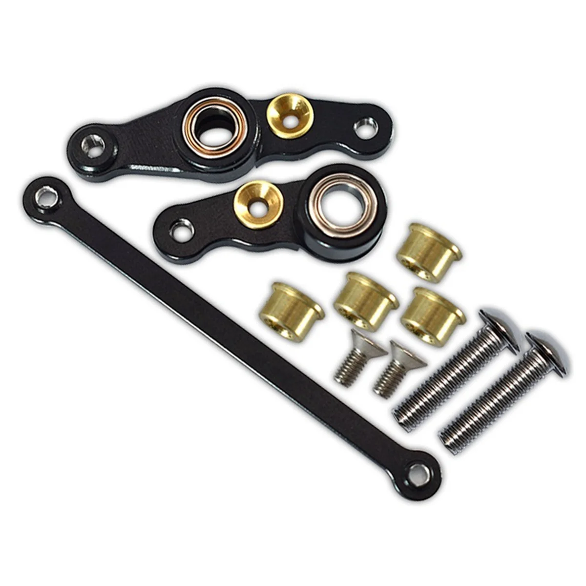 Metal Steering Components Steering  embly for Tamiya DF01 TA01 TA02 M1025 HUMMER RC Car Upgrades Parts Accessories,6