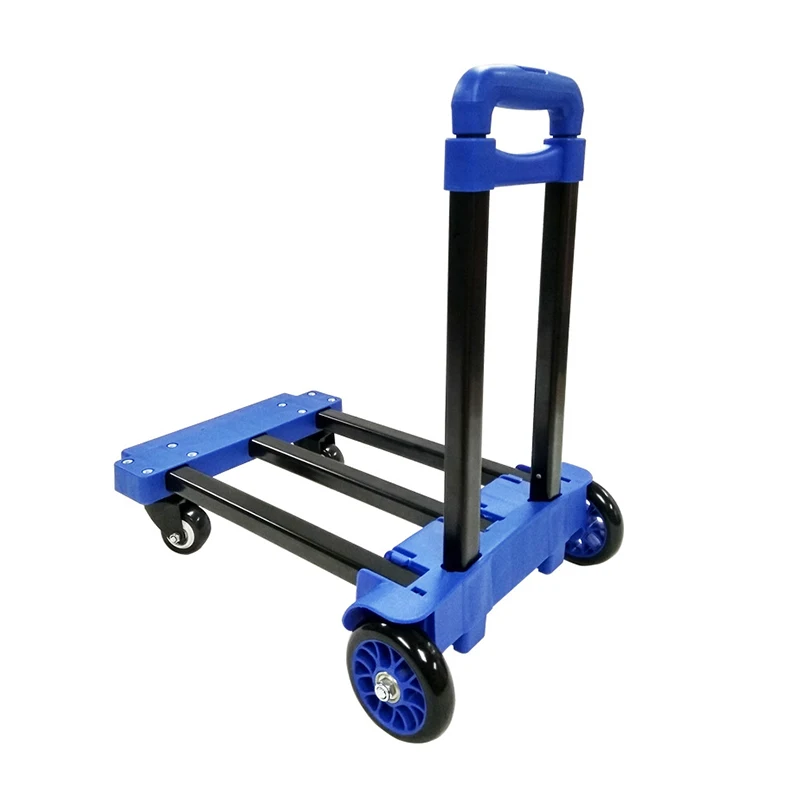 Foldable Carts Wholesale High Quality 4 Wheels Medium Size Carton Package Plastic Customized Folding 100kg