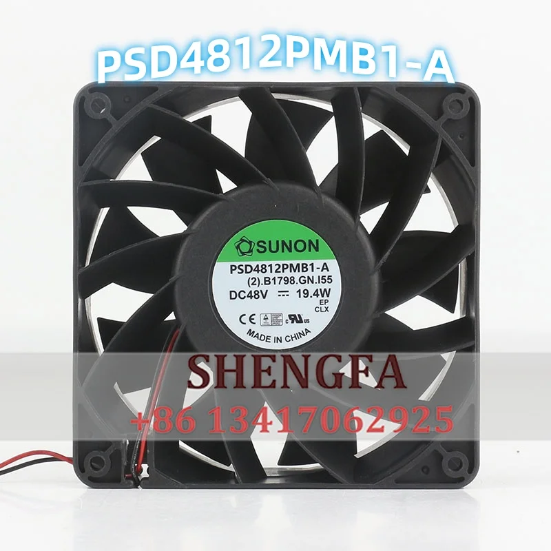 SUNON 12038 12CM PSD4812PMB1-A 48V 19.4W  high air volume inverter Two-wire  Cooling Fan