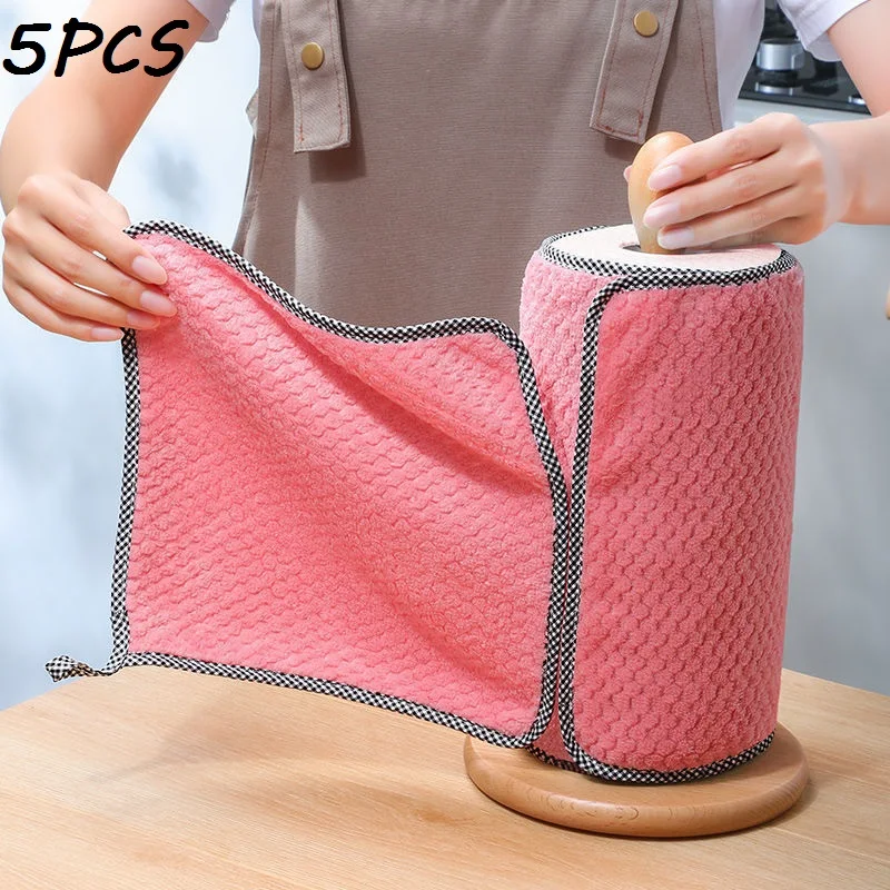 

Kitchen daily dish towel, dish cloth, kitchen rag, non-stick oil, thickened table cleaning cloth, absorbent scouring pad