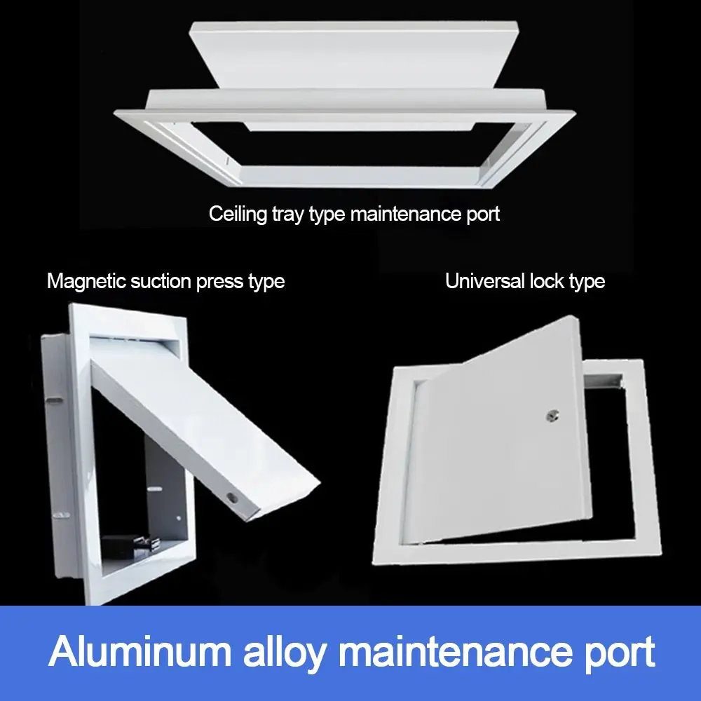 Aluminum Alloy Access Panel Opening Flush Removable Wall Ceiling Hole Cover Inspection Port Easy-Snap Inspection Hole Universal