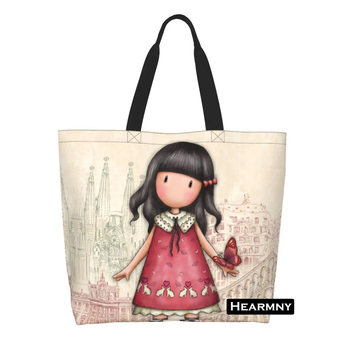 Women Large Capacity Tote Shopping Bag S G Design Theme Accessories Fashion For Girl Cartoon Shoulder Bags