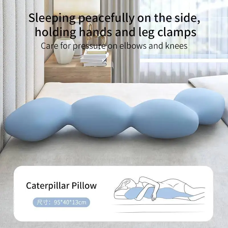 임산부를 위한 메모리폼 침대용 바디필로우, 아이스 실크 소재로 편안한 수면을 위한 긴 베개, 정형외과용 장식 쿠션