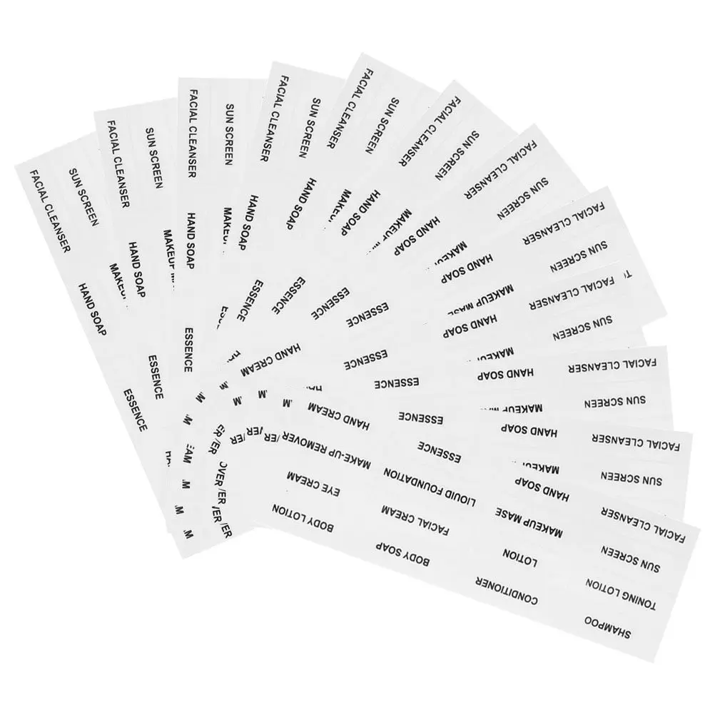 

12 Sheets Clear Waterproof Refillable Bottle Stickers for Travel Toiletries Shampoo Conditioner Lotion Cream Skincare