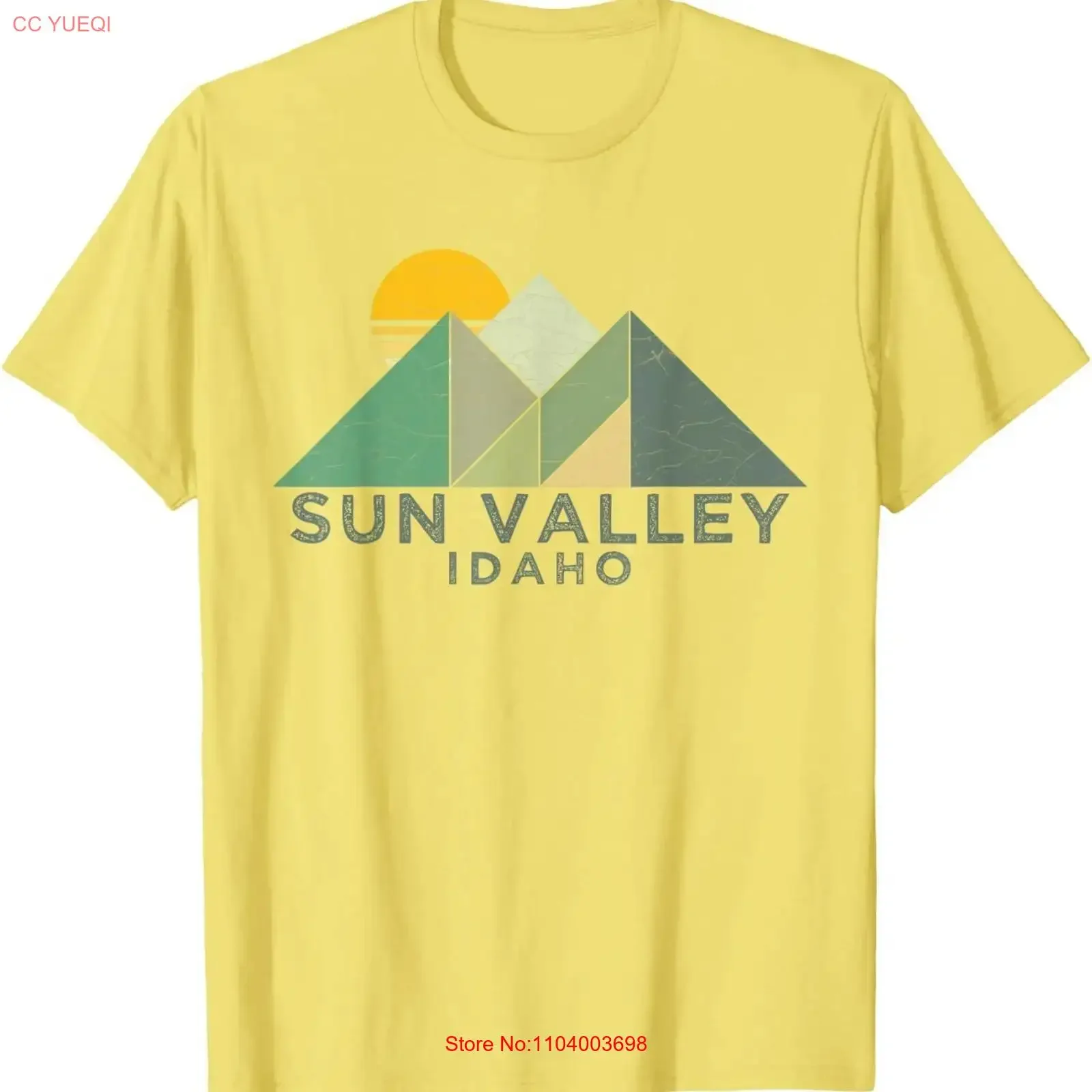 

Retro Vintage Sun Valley T Shirt vintage Washed graphic Breathable Stylish Top For Everyday Wear homme Casual Versatile Soft