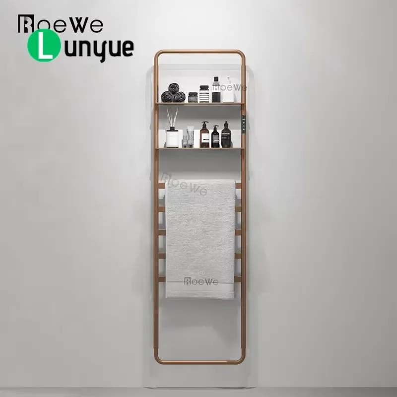 Electric Towel Warmer Rack Wall Mounted PVD Surface Modern Design Bathroom Heating Rail CE Certified High End Home Decor