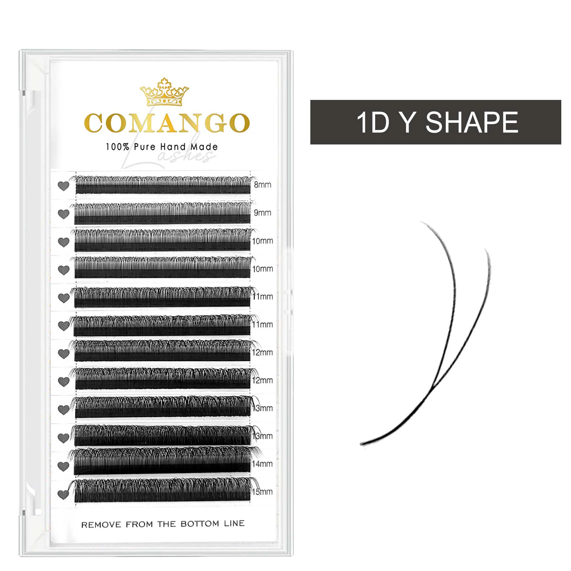 CoMango 2D Y (1D YY) Wimpernverlängerung 12 Reihen weiches russisches Volumen Mink natürliche falsche Wimpern Make-up-Zubehör – Detail 2