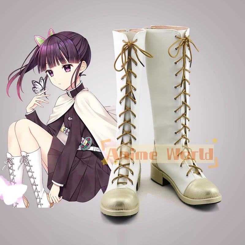 

Корпус аниме Kisatsutai Kanao Tsuyuri, обувь для косплея, Elaina, ботинки из искусственной кожи, кожаные туфли на высоком каблуке, костюм для вечеринки на Хэллоуин