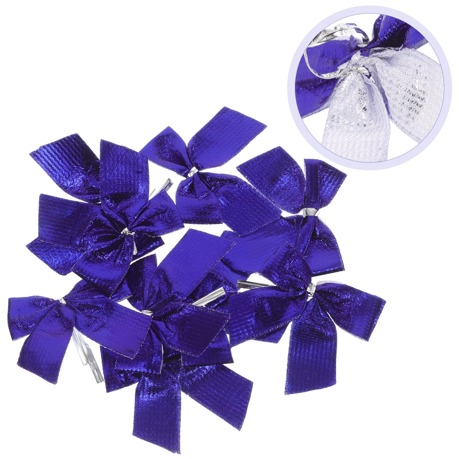 60 peças decorações de árvore de borboleta de Natal 2024 arcos de presente guirlanda ornamento flash