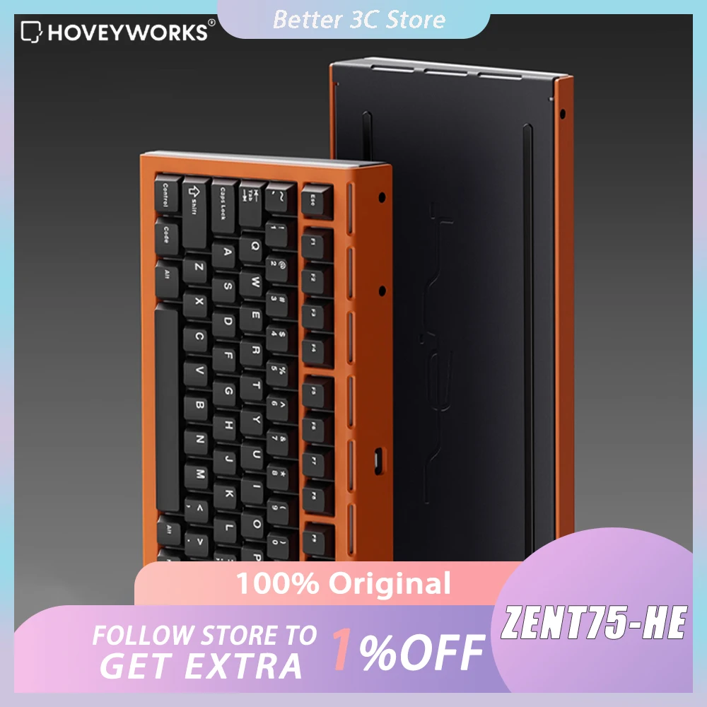 HOVEY WORKS ZENT75-HE Magnetic Switch RGB RT0.01 Mechanical Keyboard Magnetic Jade Pro Esports Gamer PC Gaming Keyboard Custom