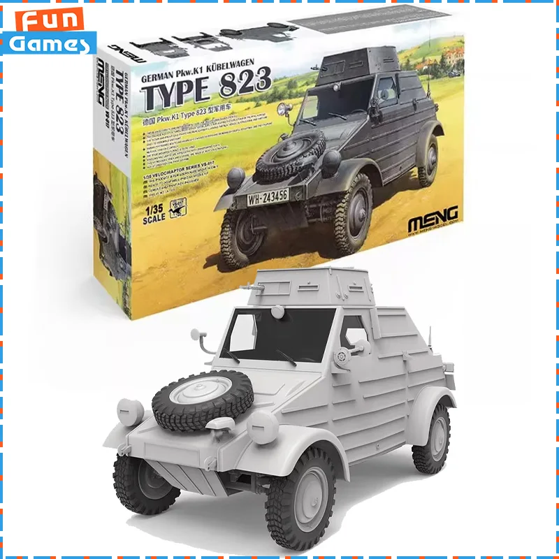 Meng Germany Pkw K1 Type 823 Military Vehicle Assemble Figure1/35 Vs-017 Model Assembly Collectible Children Toy Birthday Gift